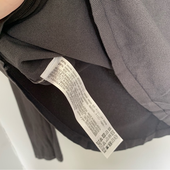 ZARA CHARCOAL LONG SLEEVED TOP NWT - Picture 7 of 8